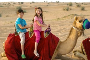 Markos and Emma on a Camel