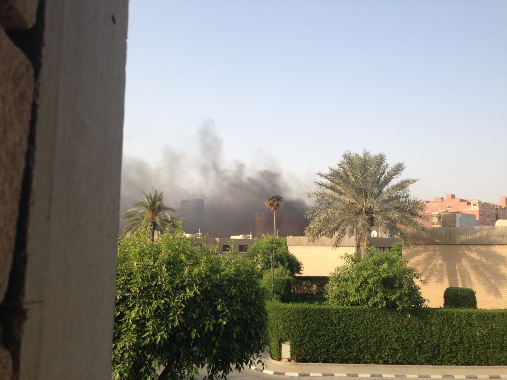 Expat Apartment Building on Fire in KSA